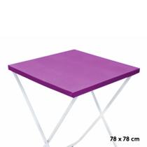 Toalha Plástica Cobre Manchas Perolizada - 78 x 78 cm - Roxa - 10 unidades - CampFestas - Rizzo