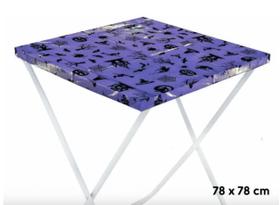 Toalha Plástica Perolizada Festa de Halloween Roxa 78x78cm Cobre Manchas - Campfestas - Inspire sua Festa Loja Toalha Plástica Perolizada Festa de Halloween Roxa 78x78cm Cobre Manchas - Campfestas - Inspire sua Festa Loja