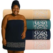 Toalha Plus Size Banho Banhão Grande Macia 100 Algodão Seca Rápido Ótima Absorção Praia Clube Spa