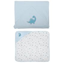 Toalha Plush Com Capuz De Centro E Forro Fralda 68x68cm Bublim Incomfral