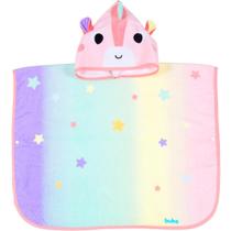 Toalha Poncho Buba Com Capuz Zoo Unicórnio Rosa Toalha Poncho Buba Com Capuz Zoo Unicórnio Rosa