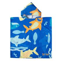 Toalha Poncho de Praia Infantil Tuba Colors Azul Tip Top