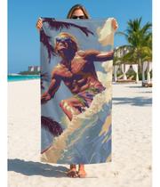 Toalha Praia Banho Verão Surf Sol E Mar 70x140 Cm Estampada