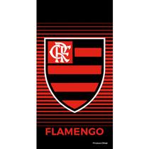 Toalha Praia Buettner Veludo Brasão Flamengo 70cm x 140m Vermelho