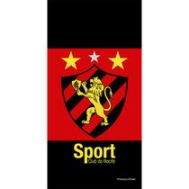 Toalha Praia Buettner Veludo Brasão Sport Recife 70cm x 140m Preto Toalha Praia Buettner Veludo Brasão Sport Recife 70cm x 140m Preto