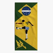 Toalha Praia Piscina Infantil Com Estampa Lançamento Brasil Copa Do Mundo Futebol Para Natação