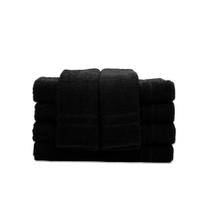 Toalha preta pacote com 10 praticidade e estilo