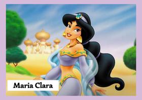 Toalha princesas da disney Tamanho 21x29,5 cm infantil com nome MARIA CLARA
