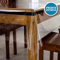 Toalha Protetor De Mesa Plástico 210x140 cm Transparente Impermeável Grosso PVC Cristal Capa Forrar Casa Restaurante Bar