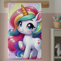 Toalha Qualidade de Banho Menina Com Estampa Infantil Menina Unicornio Magico