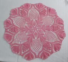 Toalha redonda de crochê - 60 cm diâmetro - CK Artesanato