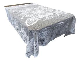 Toalha Rendada De Mesa 150x150cm Branca