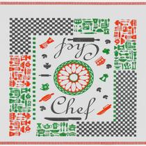 Toalha Retangular Chá e Café Estampada 9466cm 100% Algodão