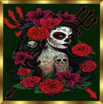 Toalha Rosa Caveira Para Jogar Oraculo -taro -búzios-altares