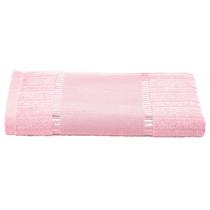 Toalha Rosto Bella Dohler Bordar Barrado Etamine 50x80cm - Rosa Claro
