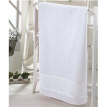 Toalha rosto Dohler velour bordar bella liso branco 50x80cm