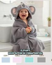 Toalha Safari Soft Infantil Bebe com Capuz 80x80cm Kit 1 2 3 ou 4 toalhas Quantidade2 ToalhasEstampaPinguim