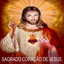 TOALHA SAGRADO CORAÇÃO DE JESUS GRANDE AMOR DE DEUS 70x70cm