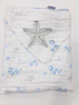 Toalha soft banho com capuz bordado