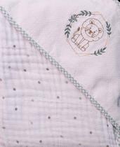 Toalha soft c/capuz de canto bordado 76096625 baby joy classicos estampada 80cmx80cm