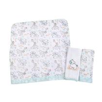 Toalha soft capuz bebe 3 camadas com pano boca bordado e estampado safari Toalha soft capuz bebe 3 camadas com pano boca bordado e estampado safari