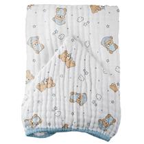 Toalha Soft De Banho Com Capuz Infantil Tecido De Fralda Estampado 90 X 70cm Baby Incomfral Pixuxu Cor:Ursinho Soninho A