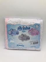 Toalha Soft Estampado Nuvem Rosa - Alvinha Minasrey Ref 5902
