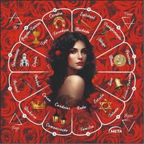 Toalha Sublimada Cigana Tarot Vermelho Vivo + Presente