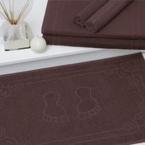 Toalha Tapete Piso De Banheiro 100% Algodão Tabaco