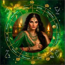 Toalha Tarot Tecido Jogo Cartas Cigana Esmeralda 70x70cm