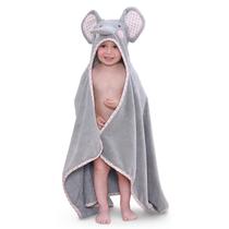 Toalha TBEZY com capuz para crianças com design de elefante 122x71 cm de algodão Toalha TBEZY com capuz para crianças com design de elefante 122x71 cm de algodão