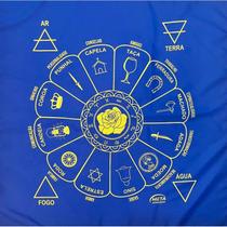 Toalha Tecido Jogo de Cartas Cigana Santa Sara 70x70 cm Azul