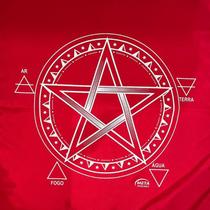 Toalha Tecido Jogo de Cartas Pentagrama 70 x 70 cm Vermelha - Meta Atacado