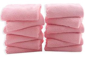 Toalha TENSTARS, pacote com 12 panos de veludo coral, 30x30 cm