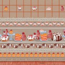 Toalha Térmica Cupcake Chocolate PVC Impermeável 1,40 X 30M Plastvinil Toalha Térmica Cupcake Chocolate PVC Impermeável 1,40 X 30M Plastvinil