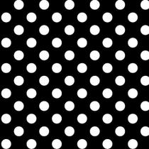 "Toalha TNT Estampada Preta Bola Branca 68x68cm C/ 5 Peças