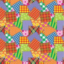 TOALHA TNT ESTAMPADA RETALHOS (FESTA JUNINA) 0,68 X 0,68 m C/ 5 PEÇAS