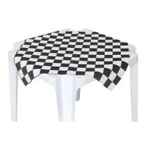 Toalha TNT Quadriculada Branco/Preto 0,68m - Kit 5 Peças Toalha TNT Quadriculada Branco/Preto 0,68m - Kit 5 Peças