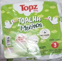 Toalha Topz Baby Menino Cremer c/3