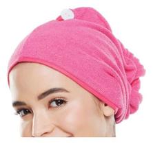 Toalha Touca De Cabeca Seca Facil Turbante De Microfibra