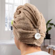 Toalha Touca Mágica De Cabelo 100% Algodão Com Botão - Ótima Absorção - JOÃO ENXOVAIS - LUFAMAR