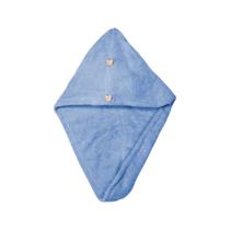 Toalha Touca Mágica Seca Cabelo Com Botão Banho Microfibra Anti-Frizz -