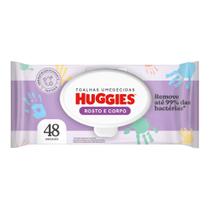 Toalha umed huggies one & done 48un