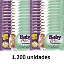 Toalha Umedecida Baby Free c/ 1200 UNIDADES - QLB