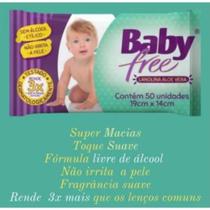 Toalha Umedecida Baby Free com 50 unidades - Qualybless