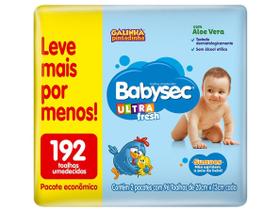 Toalha Umedecida Babysec Ultrafresh - Galinha Pintadinha 192 Unidades