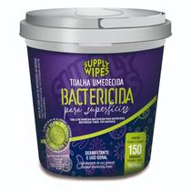 Toalha Umedecida Bactericida Balde 150Uni Higienização - Supply Wipes