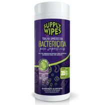 Toalha Umedecida Bactericida - Pote com 35 Unidades - Supply Wipes - Supply Clean