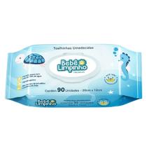 Toalha Umedecida Bebê Limpinho Premium 90 Unidades