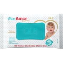 Toalha umedecida Bebê Puro Amor c/100 unid 20x15cm